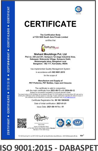 ISO 9001:2015 Dabaspet