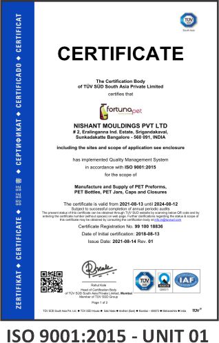 ISO 9001:2015 Unit 1